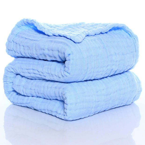 Baby Blankets Organic Muslin Swaddles Blanket for Newborn Cotton Solid Bath Towel