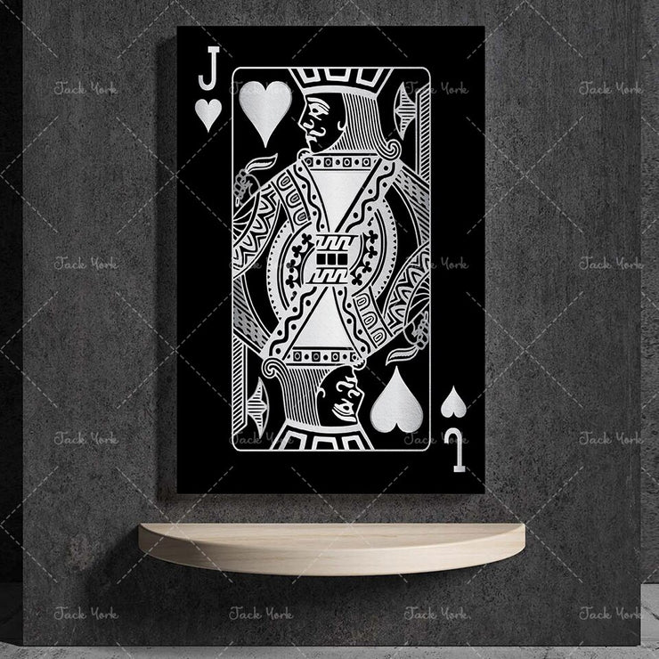 Abstract king queen and jack  decoration poster