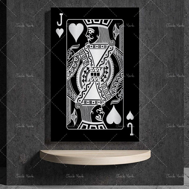 Abstract king queen and jack  decoration poster