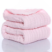 Baby Blankets Organic Muslin Swaddles Blanket for Newborn Cotton Solid Bath Towel