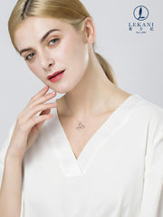 Arrow of Love Sterling Silver Necklace with  Crystals