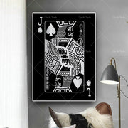 Abstract king queen and jack  decoration poster