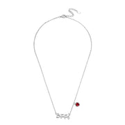 BFF Sterling Silver Necklace with  Crystals