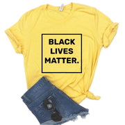 Black Lives Matter square Women Tshirts Cotton Casual Funny t Shirt For Lady  Top Tee Hipster 6 Color