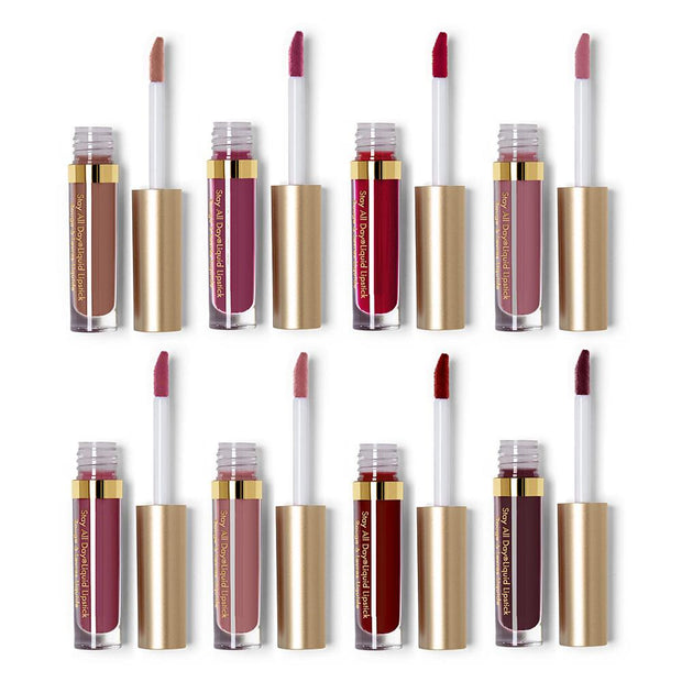 8Pcs Professional Lip Glaze Gloss Waterproof Makeup Matte Non-sticky Lipstick