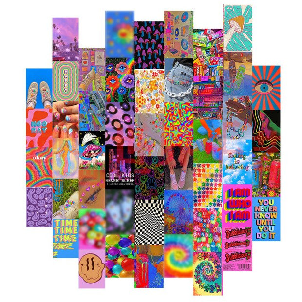 50pcs/set Wall Collage Aesthetic Photo Postcard Art Pictures Collage