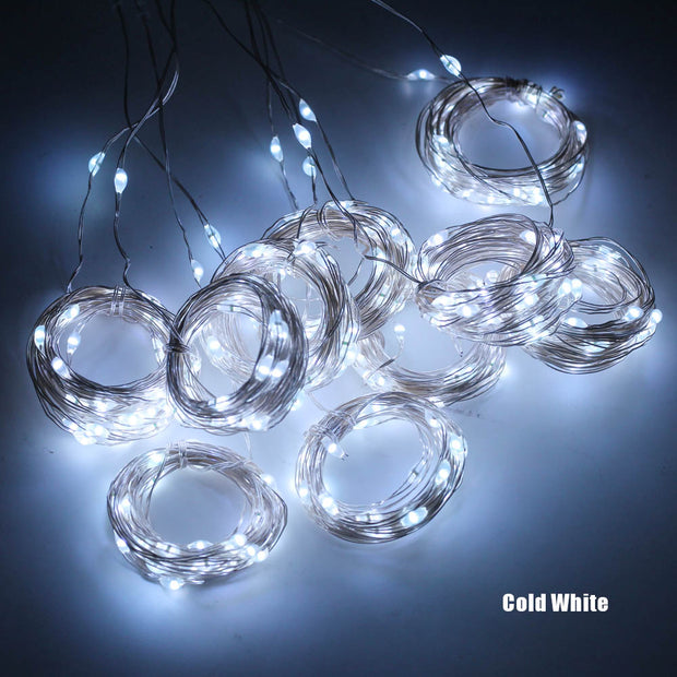 3M LED Curtain Garland on the Window USB String Lights