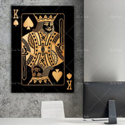 Abstract king queen and jack  decoration poster