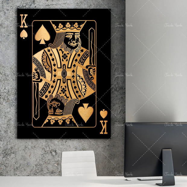 Abstract king queen and jack  decoration poster