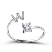Adjustable 26 Initial Letter Ring For Women