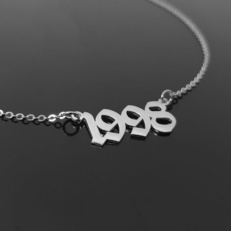 1987 to 2001 the date of birth number Personalized necklace