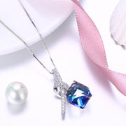 Blue Topaz Sterling Silver Necklace