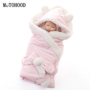 Blanket Wrap Double Layer Fleece Baby Swaddle Sleeping Bag For Newborns