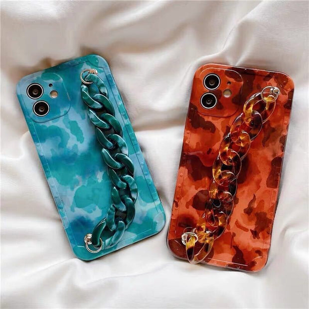 Fashionable Marble Texture Wristband Case For  iPhone