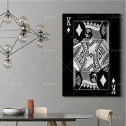 Abstract king queen and jack  decoration poster