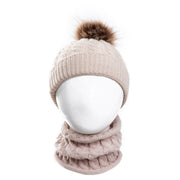 2Pcs Cute Kid Girl Boy Baby Infant Winter Warm Crochet Knit Hat