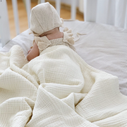 Baby Blankets Organic Muslin Swaddles Blanket for Newborn Cotton Solid Bath Towel