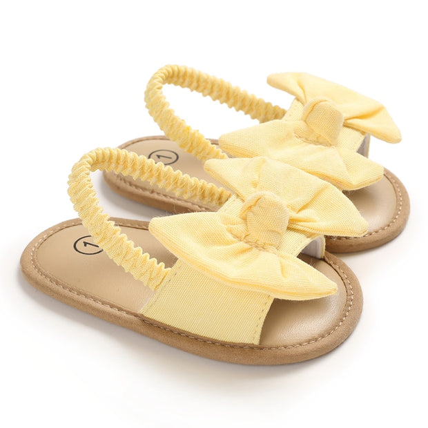2020 Baby Girls Bow Knot Sandals Cute Summer Soft Sole Flat Princess Shoes Infant Non-Slip First Walkers