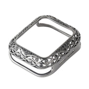 Armor Copper Protective Case for Apple Watch Series 6 5 4 3 SE Carved Diamond Cover Fashion Bumper for iWatch 38mm 42mm 40/44mm