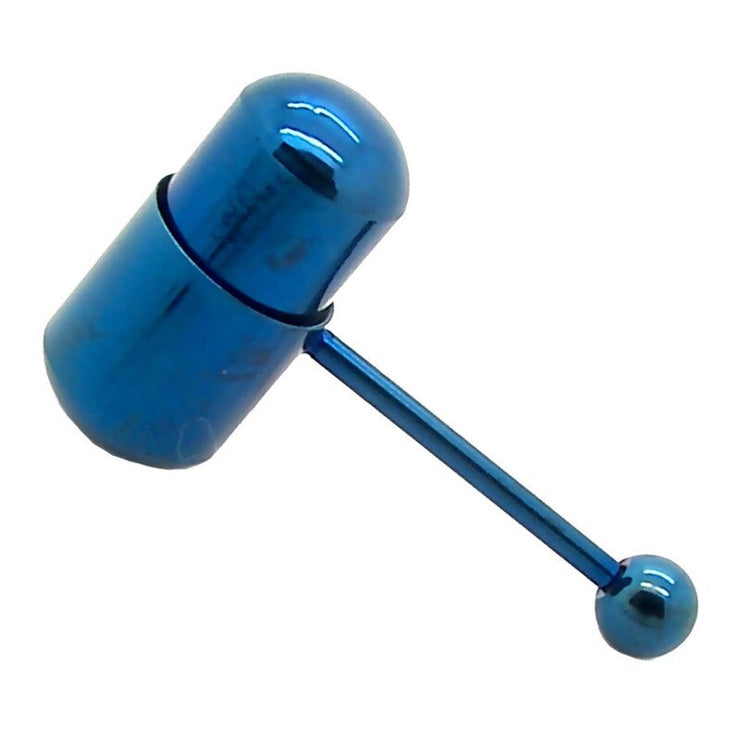 Fashion Women Men Body Piercing Jewelry Colorful Rock Personality Rubber Stainless Barbell Vibrating Tongue Ring 2 Batteries