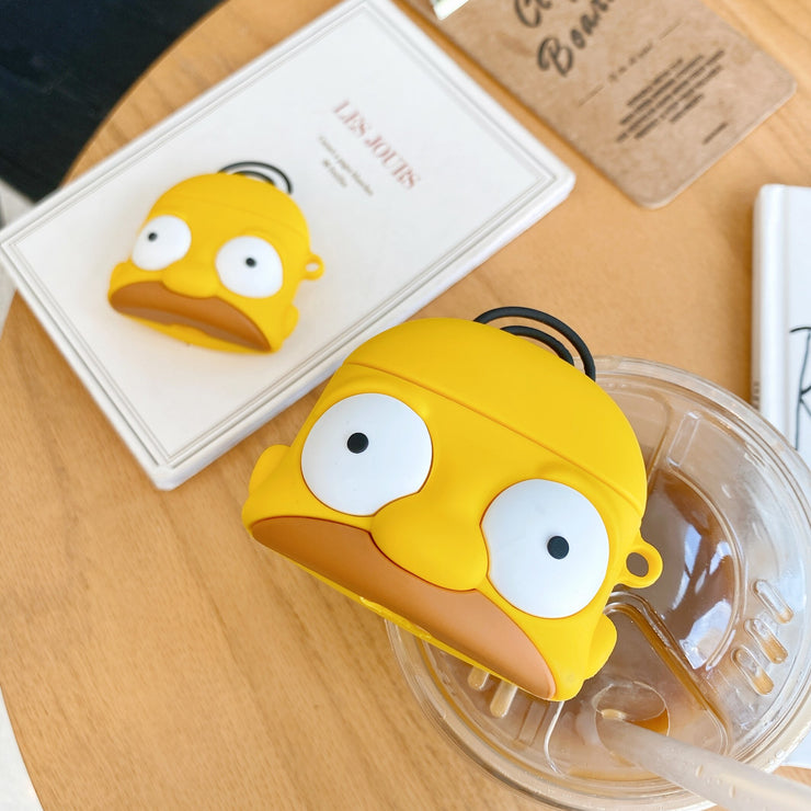 3D Cute Cartoon For Apple AirPods 1 2 Pro Charging Soft silicon Cover Wireless Bluetooth Earphone Case doughnut