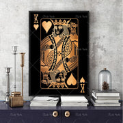 Abstract king queen and jack  decoration poster