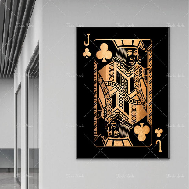 Abstract king queen and jack  decoration poster