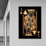 Abstract king queen and jack  decoration poster