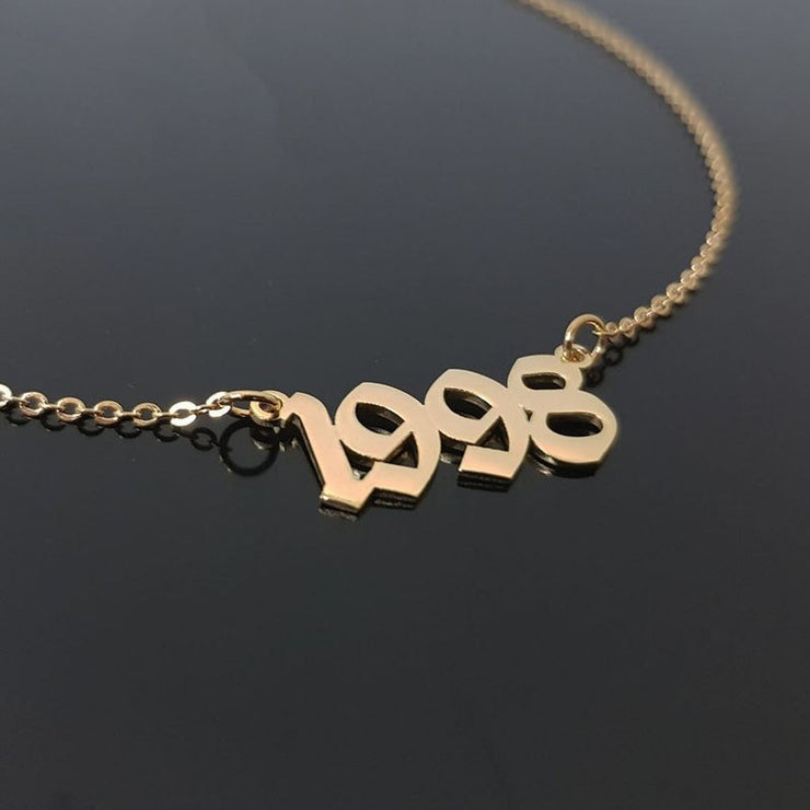 1987 to 2001 the date of birth number Personalized necklace