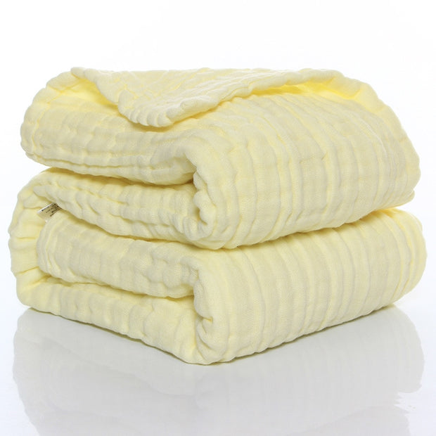 Baby Blankets Organic Muslin Swaddles Blanket for Newborn Cotton Solid Bath Towel