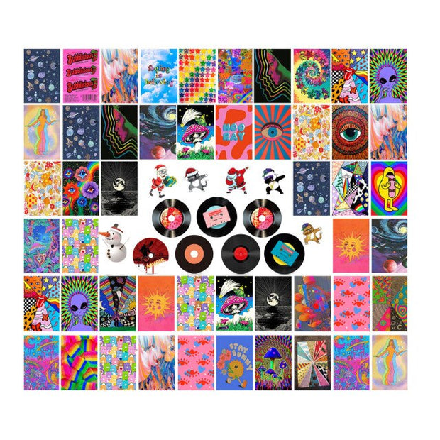 50pcs/set Wall Collage Aesthetic Photo Postcard Art Pictures Collage