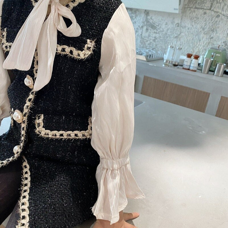 2020 Autumn New Arrival Girls Fashion Tweed Dress Kids Long Sleeve  Dresses  Girls Princess Dress
