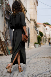 Women Summer V Neck Boho Party Beach Dress Woman Solid  Color Long Maxi Dresses Ladies Holiday Casual Sundress Female Clothes
