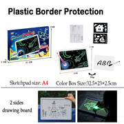 Big Size Illuminate Light Drawing Board In Dark Kids Paint Toy