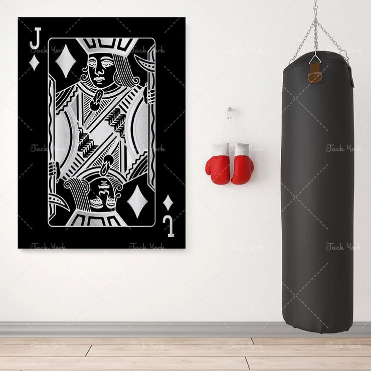 Abstract king queen and jack  decoration poster