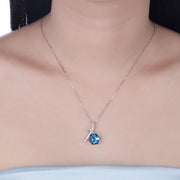 Blue Topaz Sterling Silver Necklace