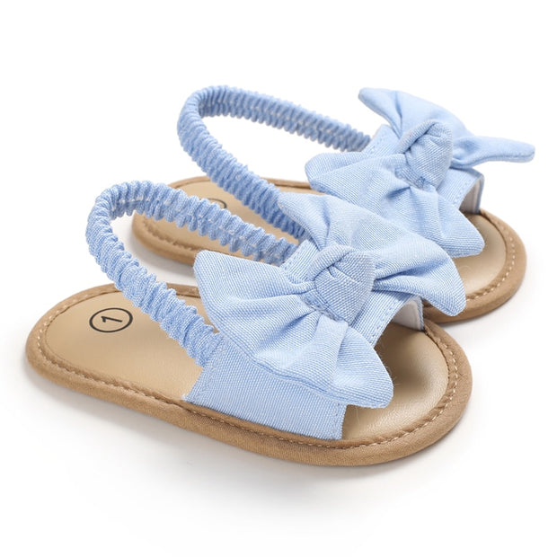 2020 Baby Girls Bow Knot Sandals Cute Summer Soft Sole Flat Princess Shoes Infant Non-Slip First Walkers