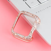 Armor Copper Protective Case for Apple Watch Series 6 5 4 3 SE Carved Diamond Cover Fashion Bumper for iWatch 38mm 42mm 40/44mm