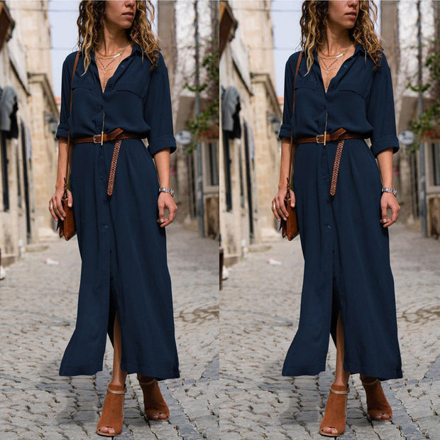 Women Summer V Neck Boho Party Beach Dress Woman Solid  Color Long Maxi Dresses Ladies Holiday Casual Sundress Female Clothes