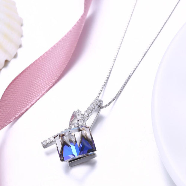 Blue Topaz Sterling Silver Necklace