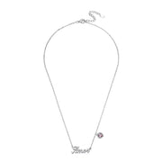 AMEN Sterling Silver Necklace with  Crystals