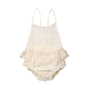 Bodysuits Sleeveless Ruffles Lace Jumpsuit Elegant Infant Girls