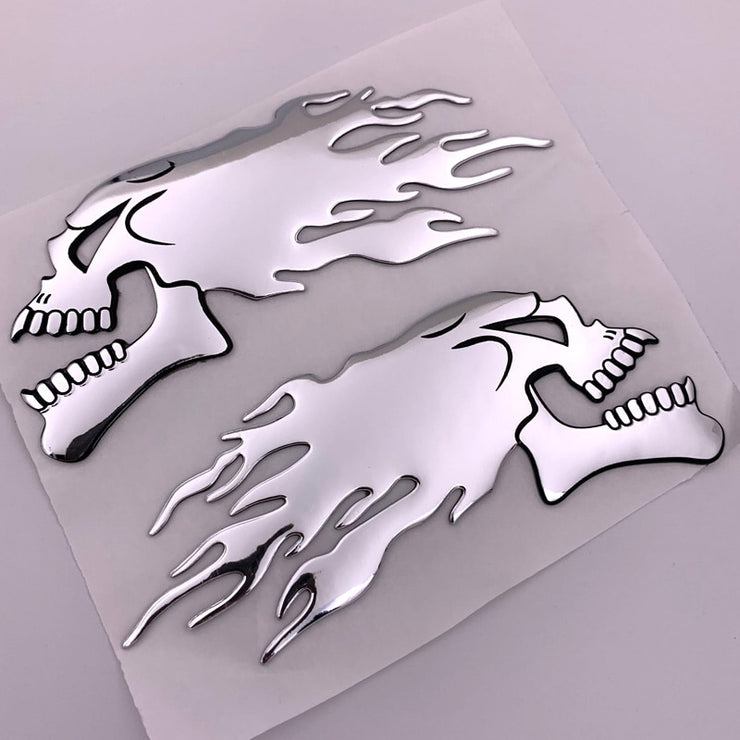 3D  Ghost Skull Head Auto Motorcycle Car Sticker