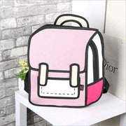 2D Cartoon Canvas Backpack