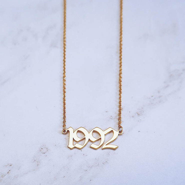 1987 to 2001 the date of birth number Personalized necklace