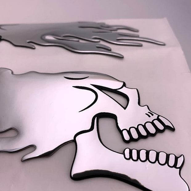 3D  Ghost Skull Head Auto Motorcycle Car Sticker