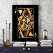 Abstract king queen and jack  decoration poster