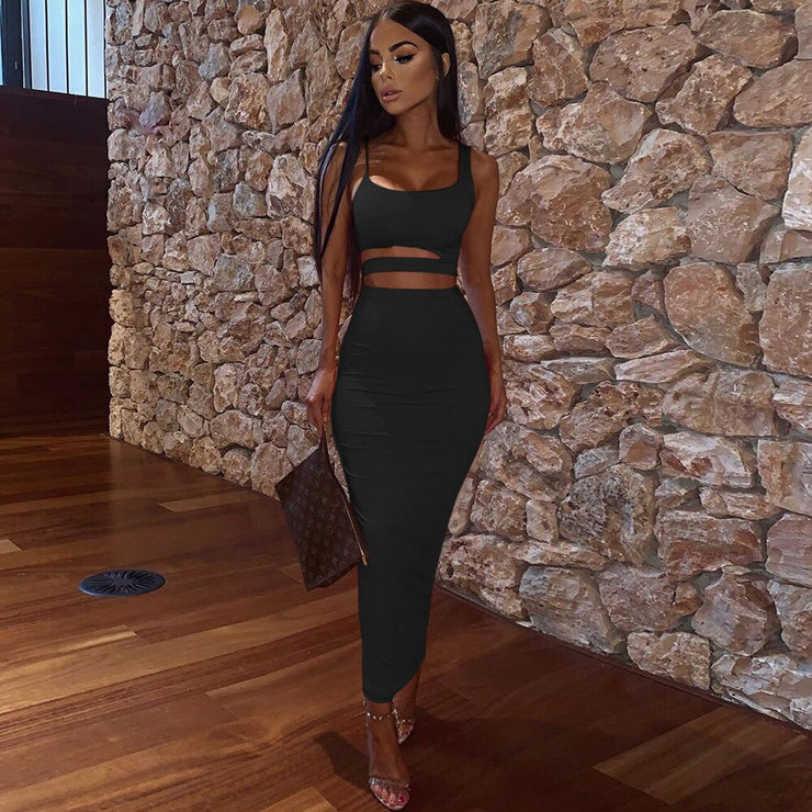 2-piece set sexy dress