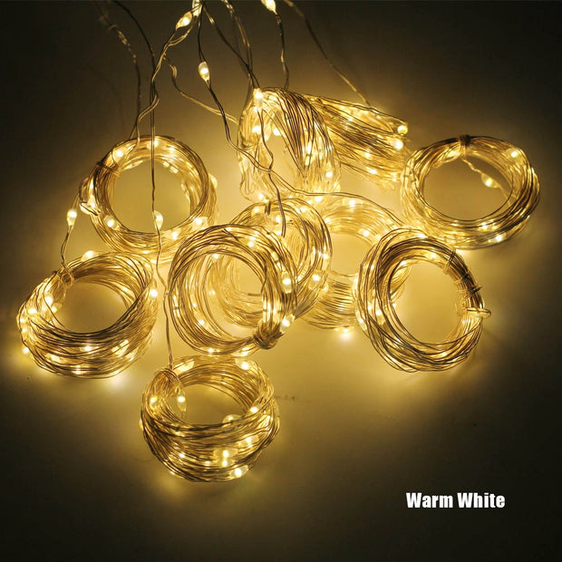 3M LED Curtain Garland on the Window USB String Lights