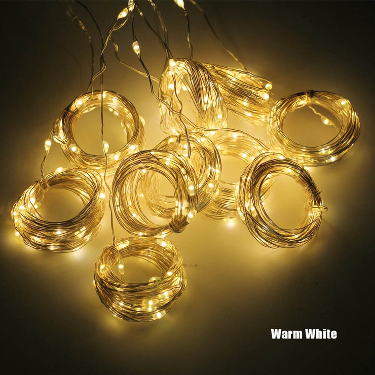 3M LED Curtain Garland on the Window USB String Lights